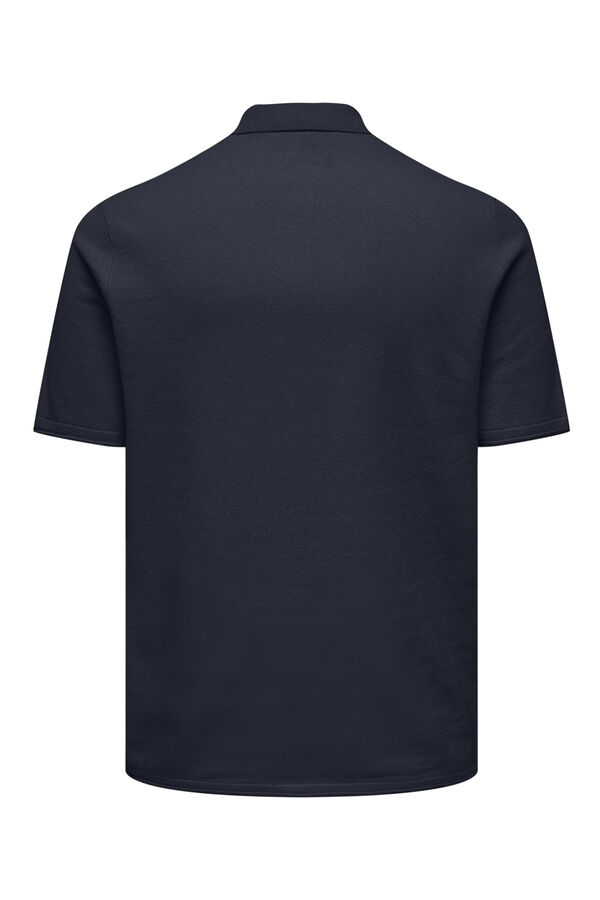Springfield Essential jersey-knit polo shirt mornarskoplava
