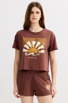 Camiseta manga corta estampado