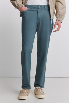 Springfield Washed 5-pocket slim fit trousers