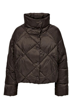 Springfield Short puffer jacket with high neck camel