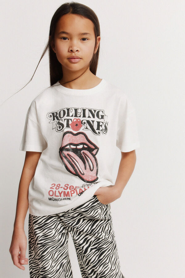Springfield Kids Camiseta Rolling stones ni&ntilde;a marfil