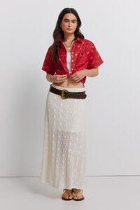 Springfield Combined lace midi skirt