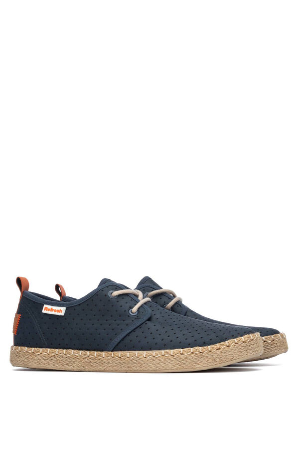 Refresh Jute shoes with laces Plava