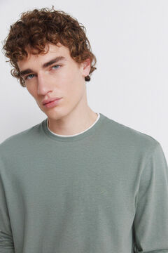 Springfield long sleeve T-shirt with double melange effect