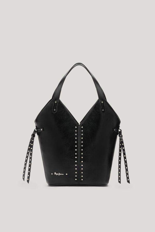 Pepe Jeans Crossbody bag with studs black