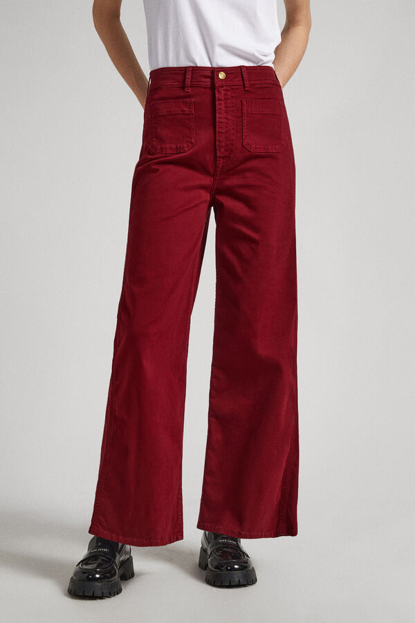 Springfield Relaxed-fit stretch trousers red