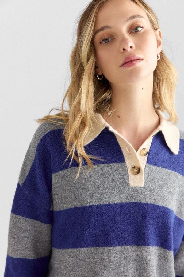 Springfield Striped polo shirt blue