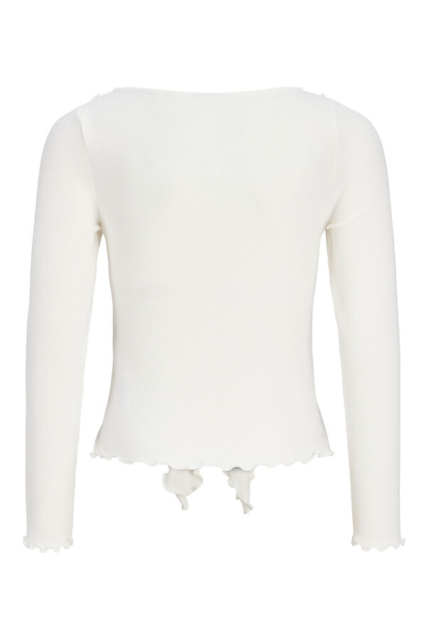 Jack & Jones Girl Asymmetric long sleeve top white