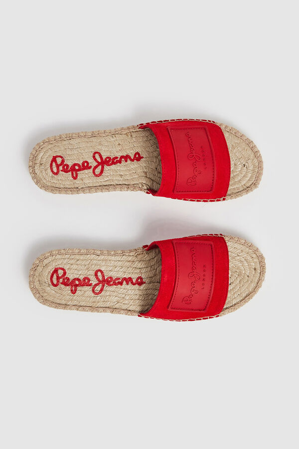 Springfield Sandálias rasas de camurça | Pepe Jeans vermelho