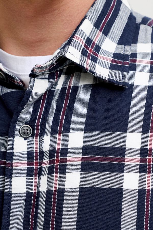 Jack & Jones Plaid regular shirt bleu