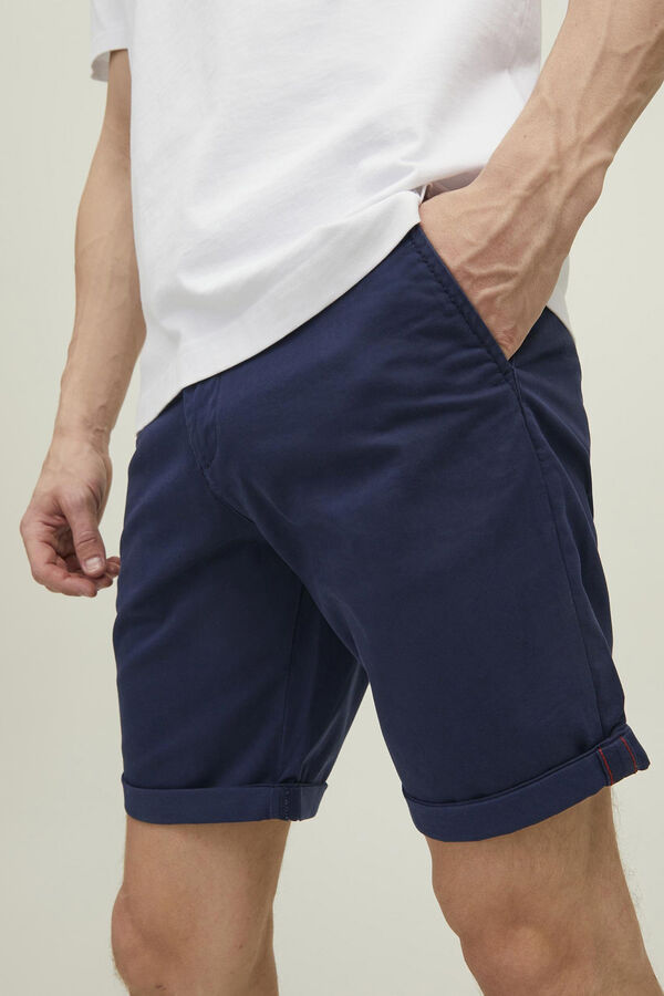Springfield Regular fit chinos style Bermuda shorts navy