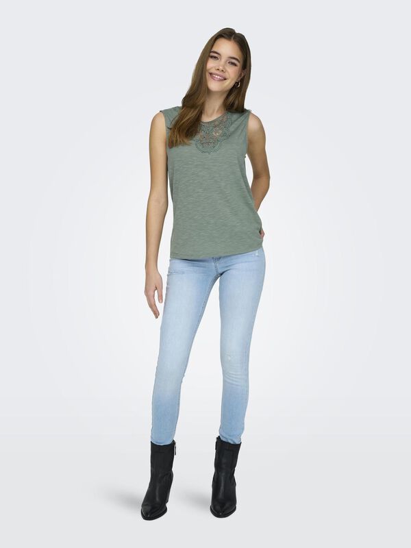 Springfield Sleeveless top with lace  zelena