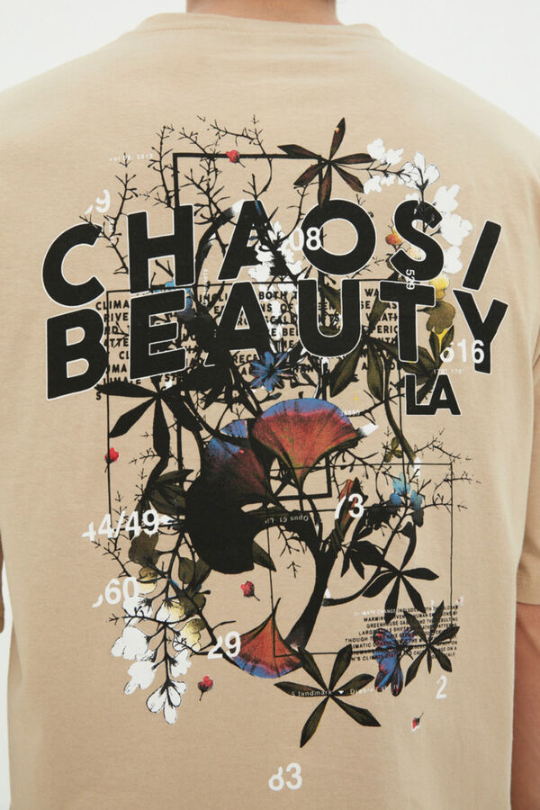 Trendyol Short sleeve oversized T-shirt marron