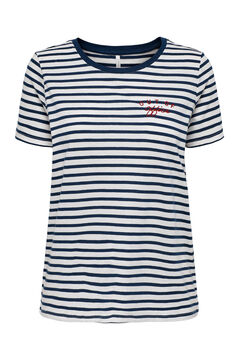 Springfield Striped cotton T-shirt navy