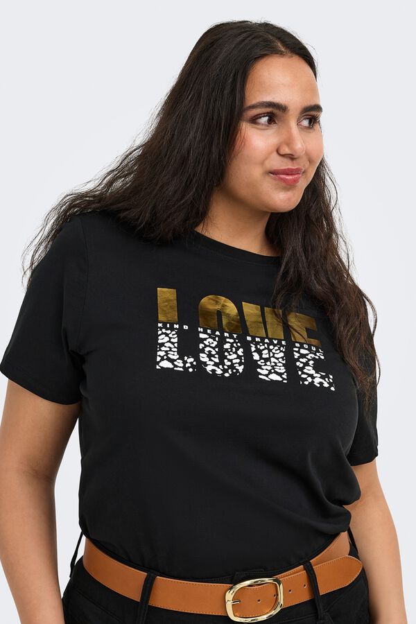 Only Carmakoma T-shirt de manga curta tamanho grande preto