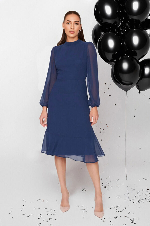 Vestido Tejido De Cuello Alto - Verde Caqui Oscuro - Ladies | H&M MX