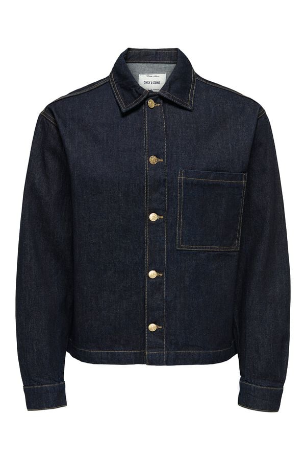 Only & Sons Denim jacket with buttons blue