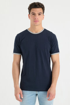Springfield Essential T-shirt with contrasts blue
