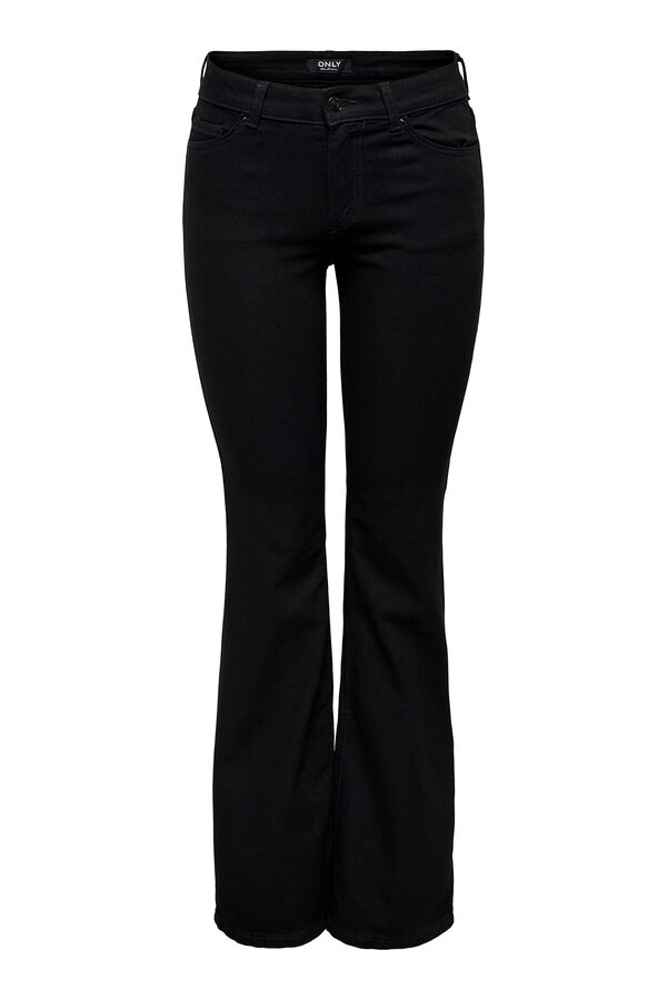 Only Mid rise flare jeans black
