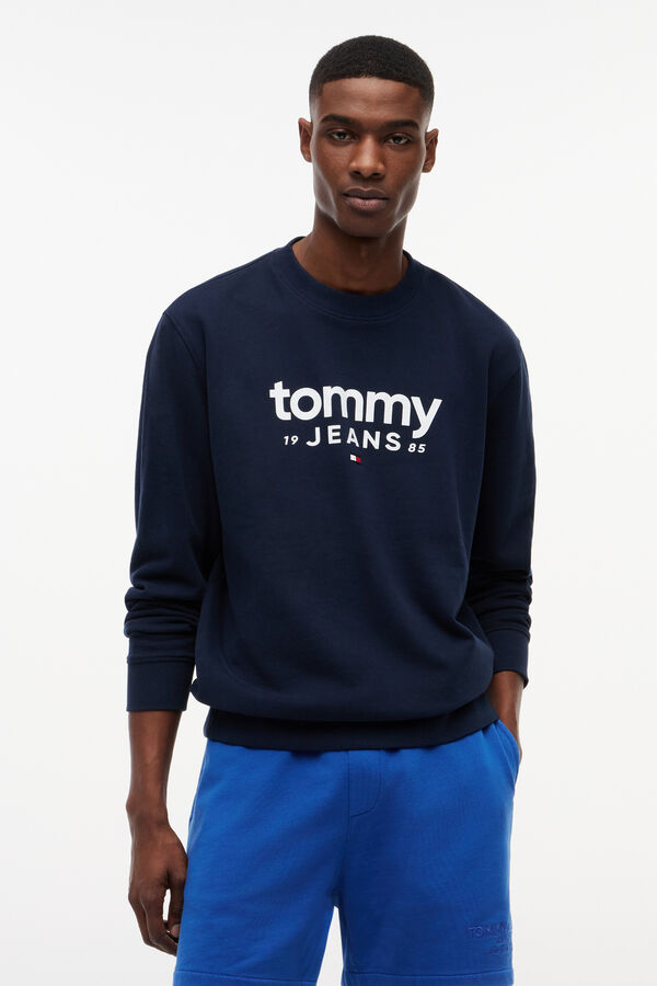 Tommy Jeans Round neck jumper with graphic blue