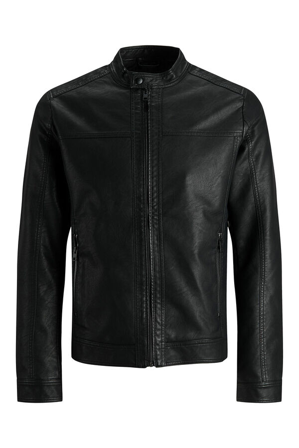 Springfield Faux leather jacket black