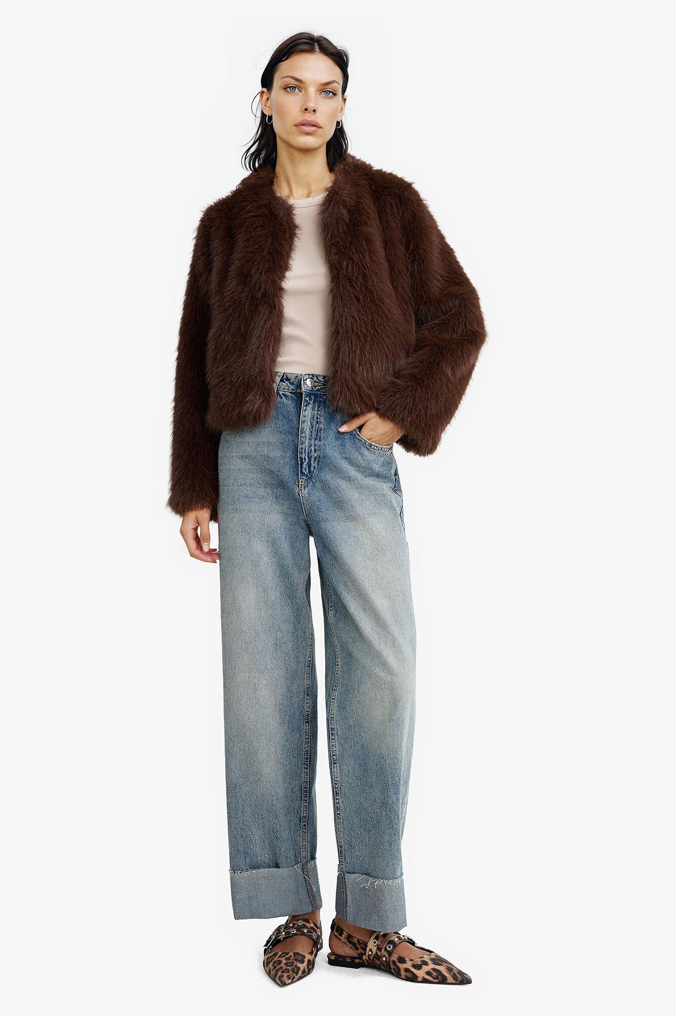 DeFacto Abrigo efecto pelo