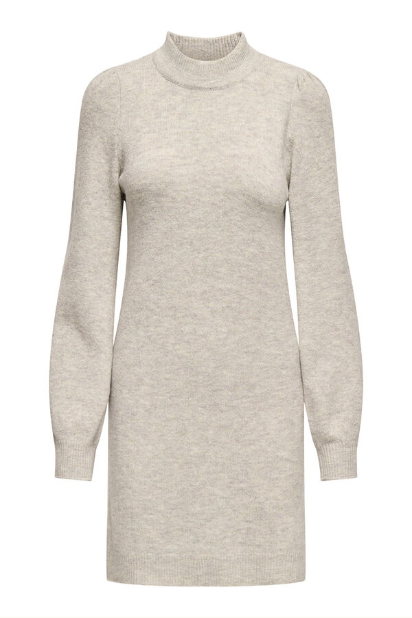 JDY Short jersey-knit short dress grey