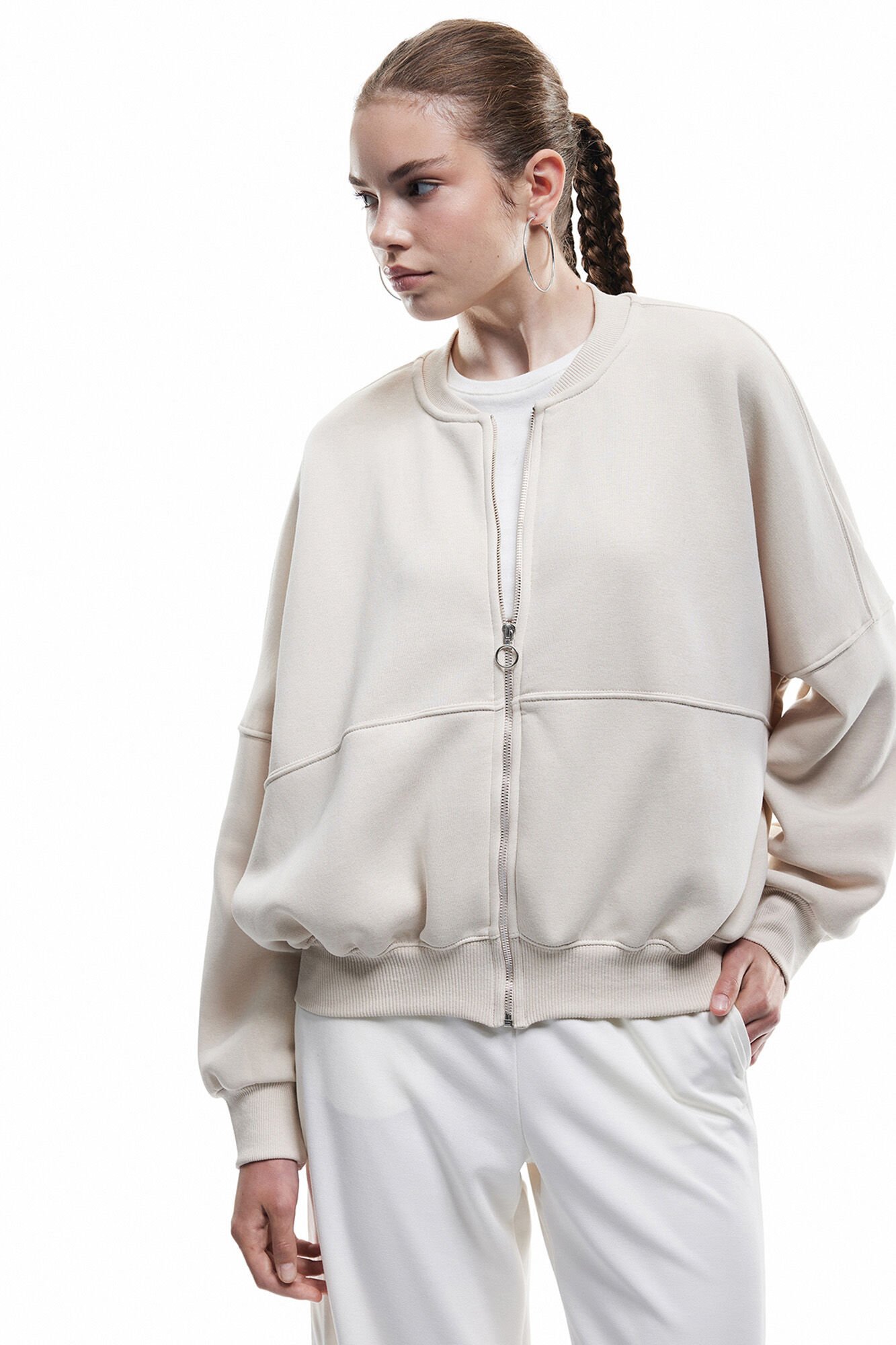 Koton Sudadera con cuello y cremallera