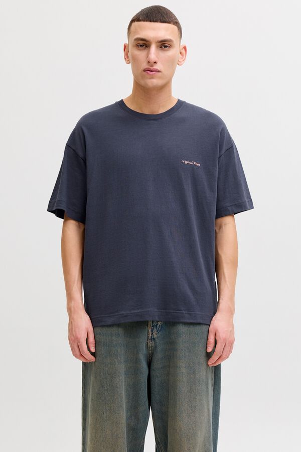 Jack & Jones Camiseta loose algod&oacute;n gris
