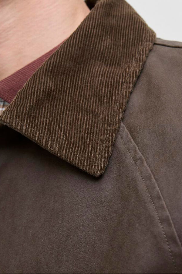 Jack & Jones Cazadora cuello pana marr&oacute;n