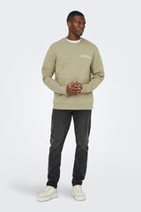 Only & Sons Sudadera cuello redondo beige