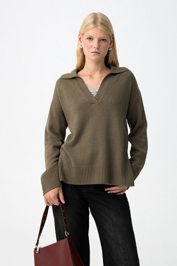 Tiffosi Relaxed Jumper with Neck printed