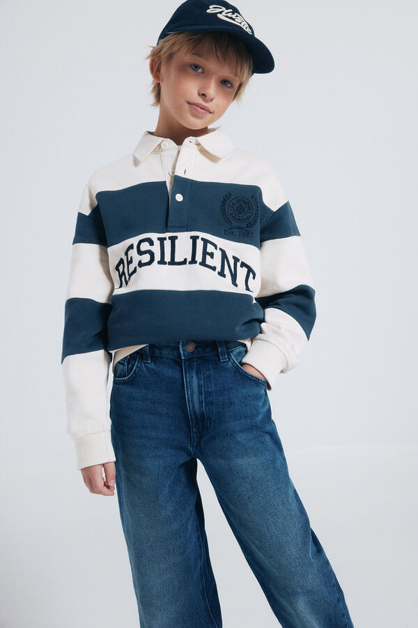 Springfield Kids Jeans reto para meninos azul