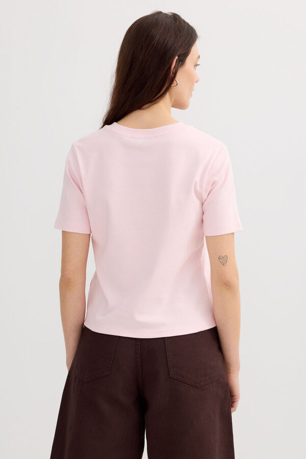 Inside Plain Regular Fit T-shirt pink