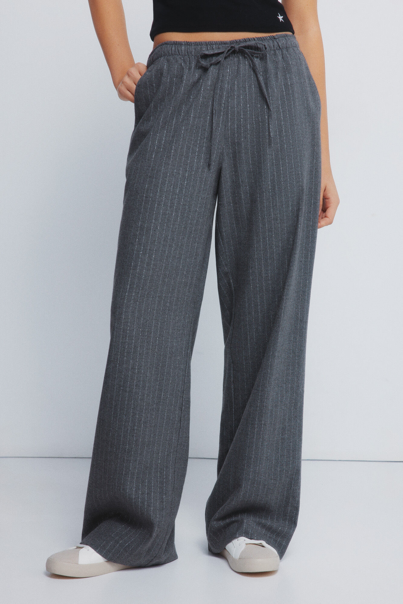 Springfield Cal&ccedil;as jogger riscas de lurex