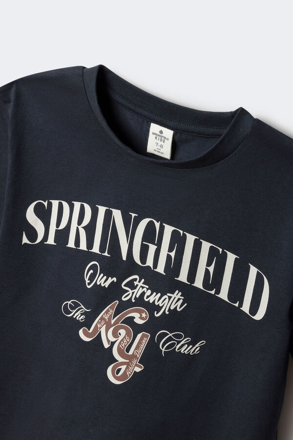 Springfield Kids Camiseta Logo SPF niño azul