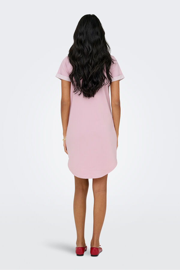 JDY Vestido corto detalle bordado morado/lila