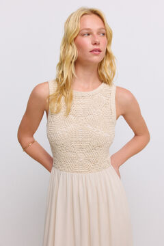 Springfield Vestido sem mangas em crochet