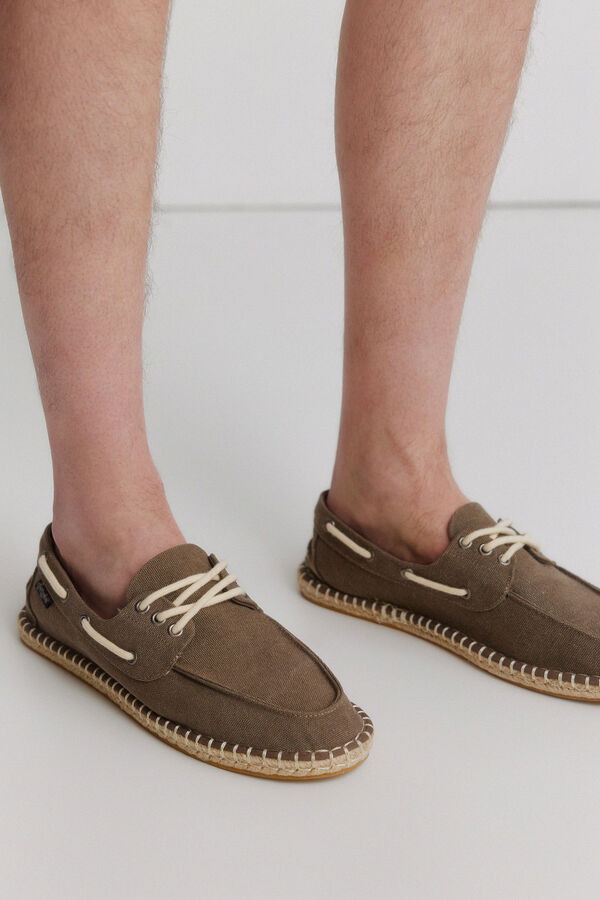 Springfield Cotton lace boat shoe nude