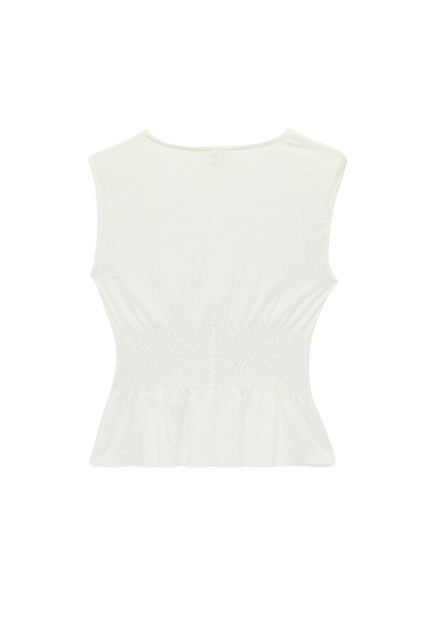 Koton Top sin mangas lazo beige