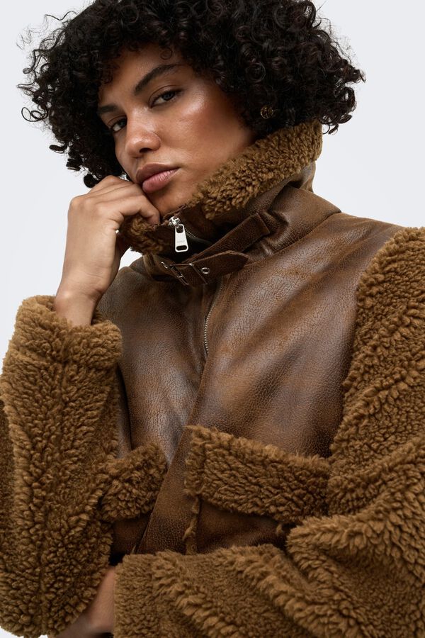 Only Teddy short coat nude