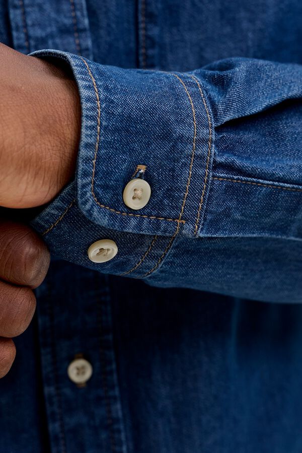 Jack & Jones Denim regular shirt blue