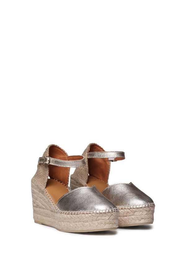 Toni Pons Leather wedge espadrille printed