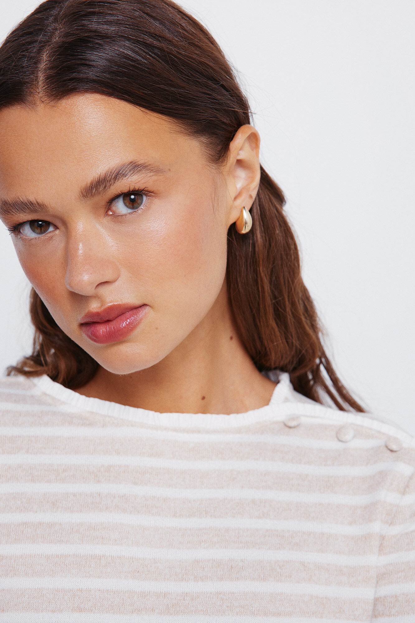 Springfield T-shirt com bot&otilde;es e gola alta 