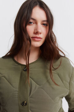 Springfield Casaco curto acolchoado verde