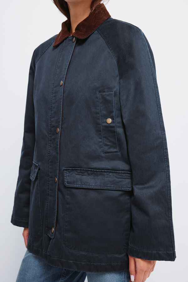 Springfield Waxed parka blue