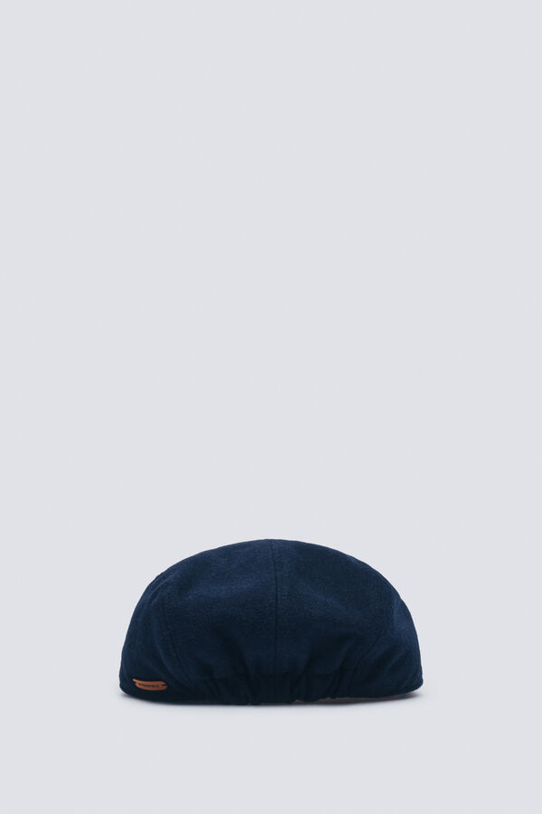Springfield Blue wool blend flat cap blue
