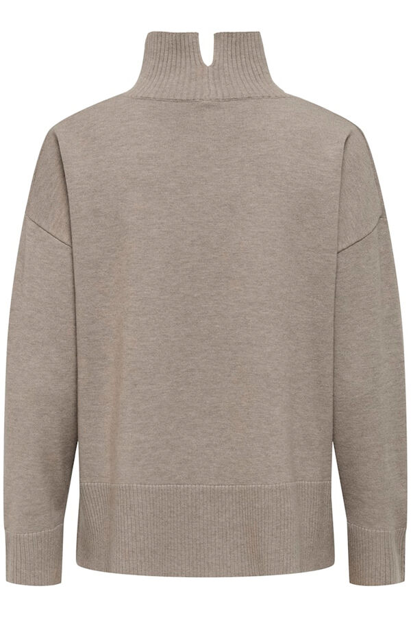 Only Jersey de cuello alto gris