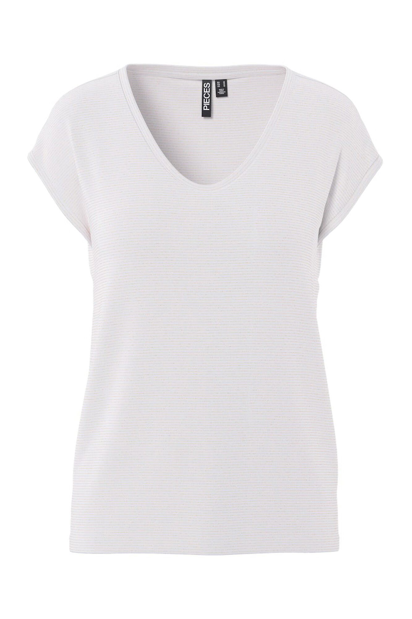 Pieces T-shirt lurex em bico