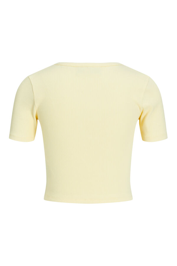 Springfield Camiseta rib básica amarillo